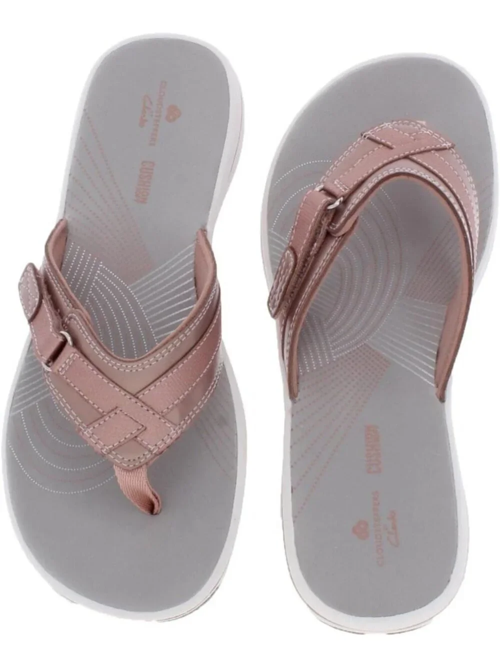 Women's Rose Gold Synthetic Thong Open Toe Breeze Sea Flip-Flop Casual Shoes
